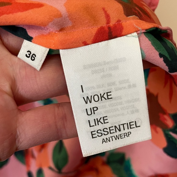 ESSENTIEL ANTWERP | Vayen Draped Detail Dress in Firenze Fraise, Size 4 - Picture 10 of 13